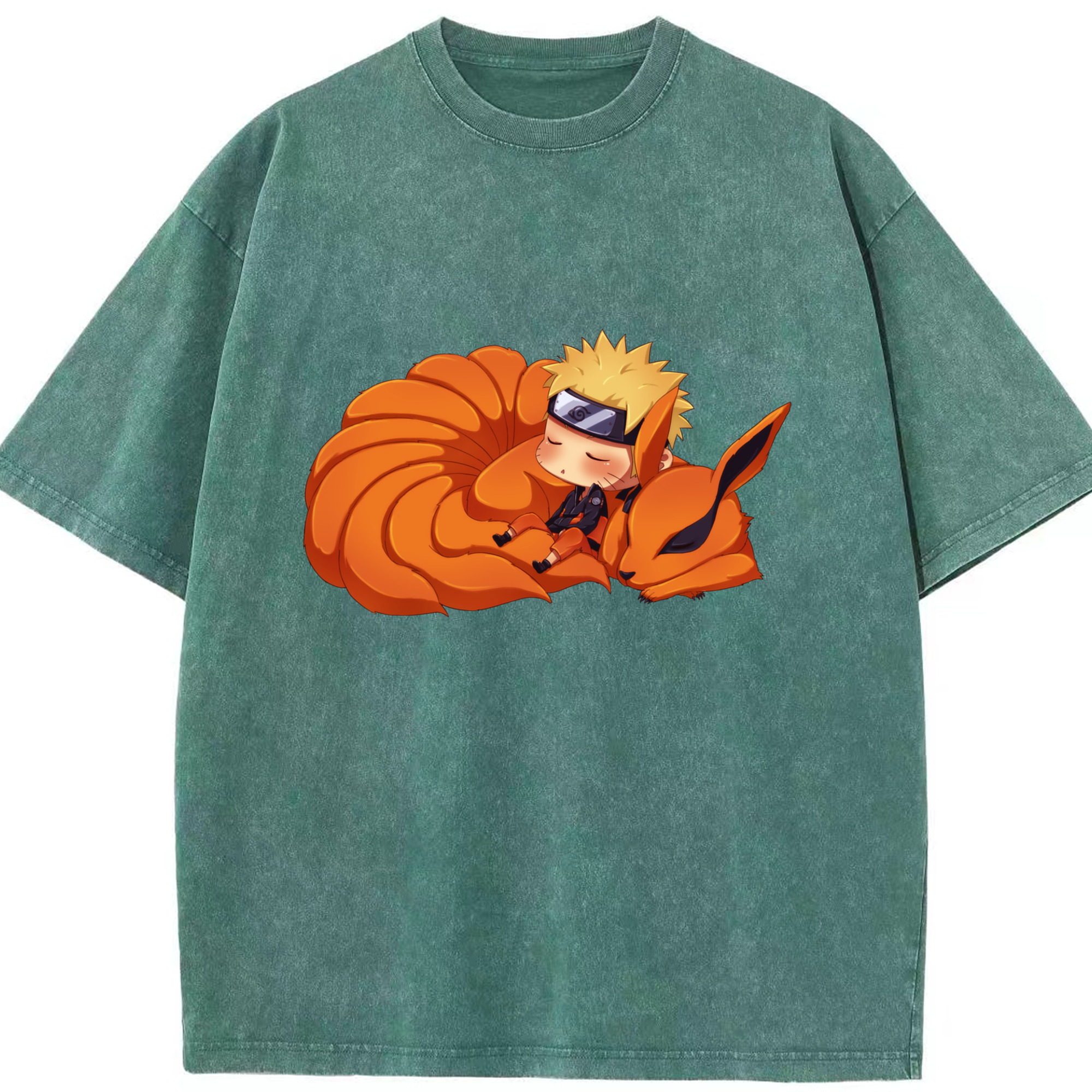 （画像用） NARUTO -ナルト- うずまき ナルト Uzumaki Naruto 綿100% ヴィンテージ風 半袖Tシャツ（フロントプリント）